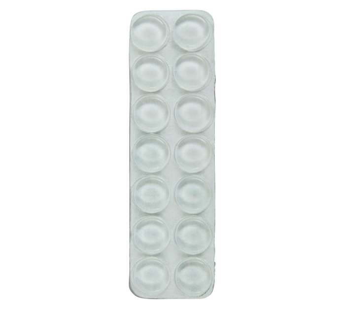 Perma 14 x Self Adhesive Glass Top Pads - Clear (12 x 12 x 4mm)
