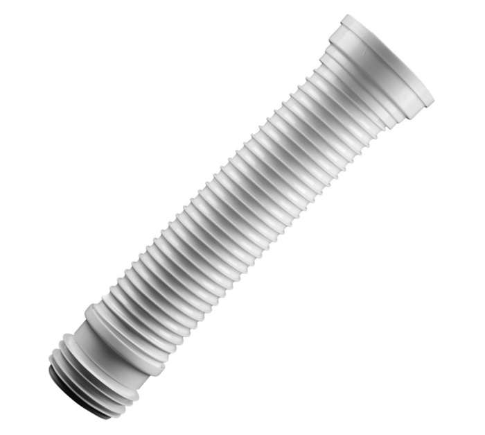 Wirquin 71080002 Jolly Flex Long Pan Connector with Fins - White