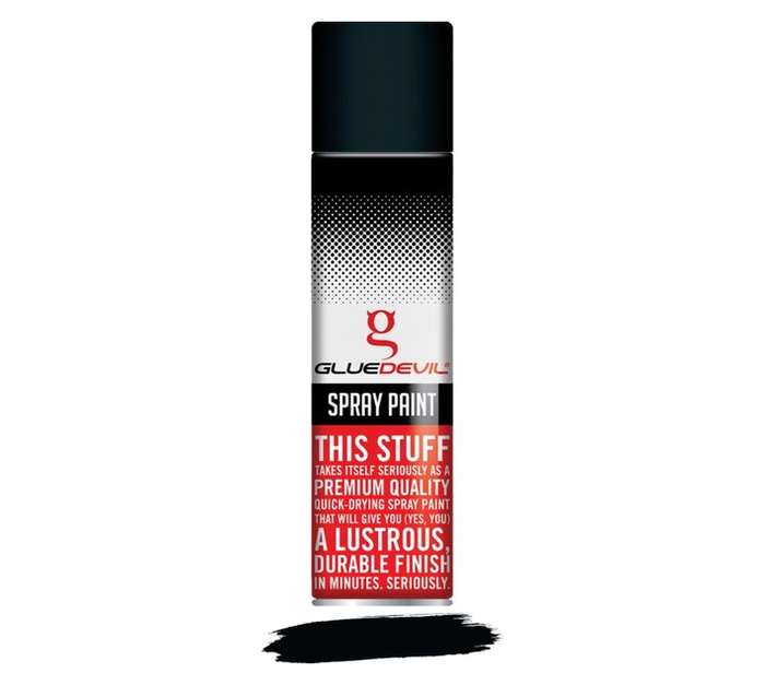 Glue Devil High Heat Engine Enamel Spray Paint - Black (300ml)