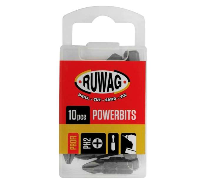 Ruwag No.2 Professional Power Phillips Bit Set (10 Piece)