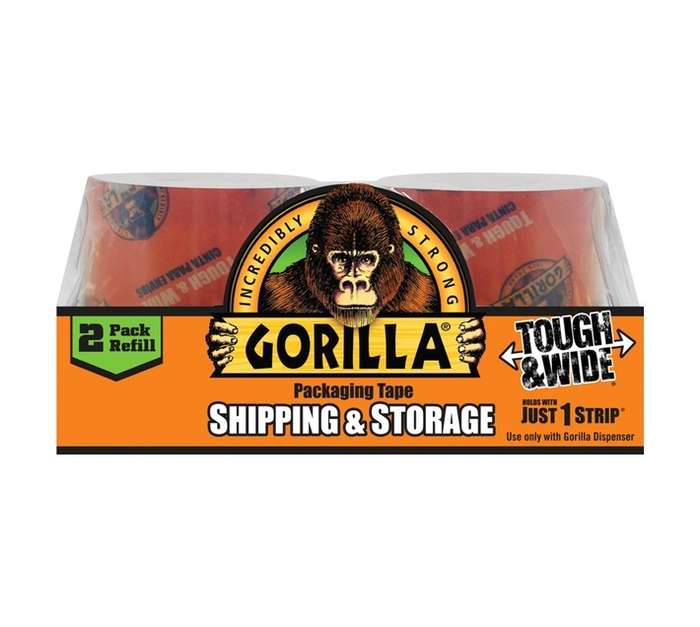 Gorilla Refill Packaging Tape - Clear (27m x 72mm )