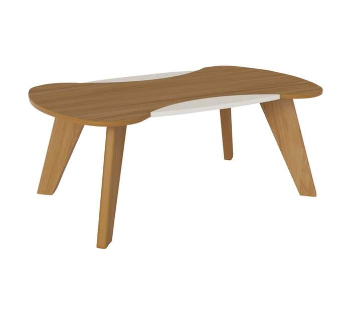 Click Furniture Nicole Coffee Table - Brown/Off White (910 x 540 x 380mm)