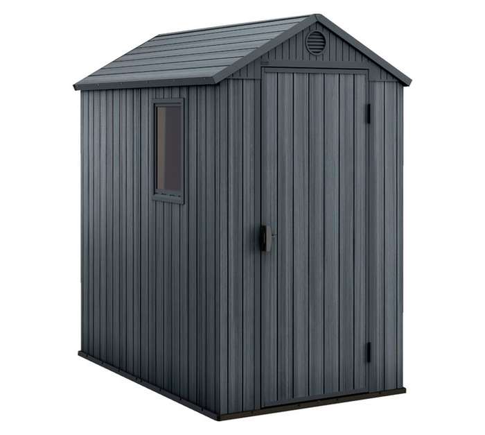 Keter Darwin 4 x 6 Garden Shed - Grey (1260 x 1830 x 2040mm)