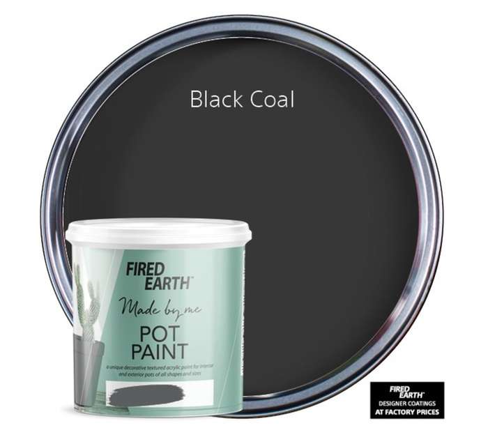 Fired Earth Pot Paint - Black Coal (1L)
