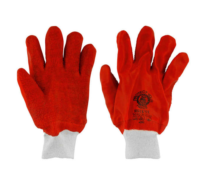 Evrigard PVC Heavy Duty Knitted Wrist Rough Palm Gloves