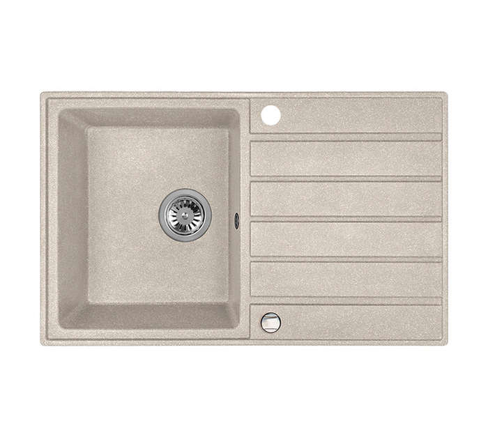 Laveo Margarita 1 Bowl with Drainer Sink - Beige (790 x 490 x 190mm)