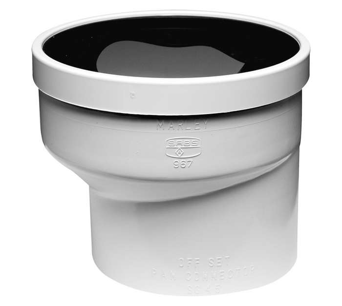 Marley Pipes PVC Offset Pan Collar - White (110mm)