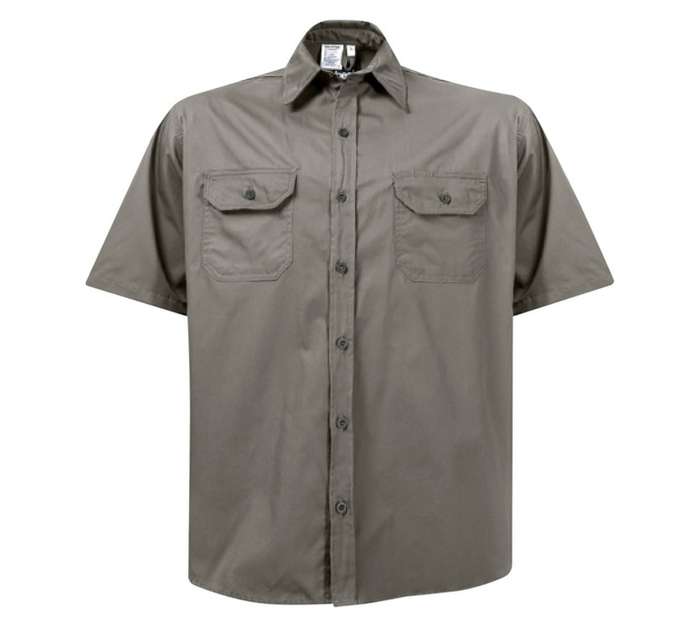 Beck Cotton Short Sleeve Shirt - Olive (L)