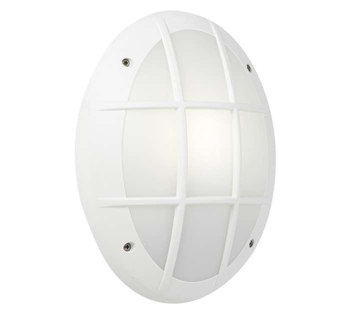 Fumagalli Danzi Oval Bulkhead Light with Grid - White (60W)