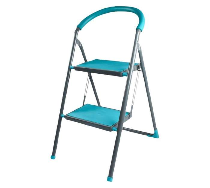 Clean Day WK2002A 2 Step Kitchen Ladder - Silver/Blue