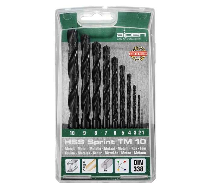 Alpen HSS Sprint set 1-10mm Bit
