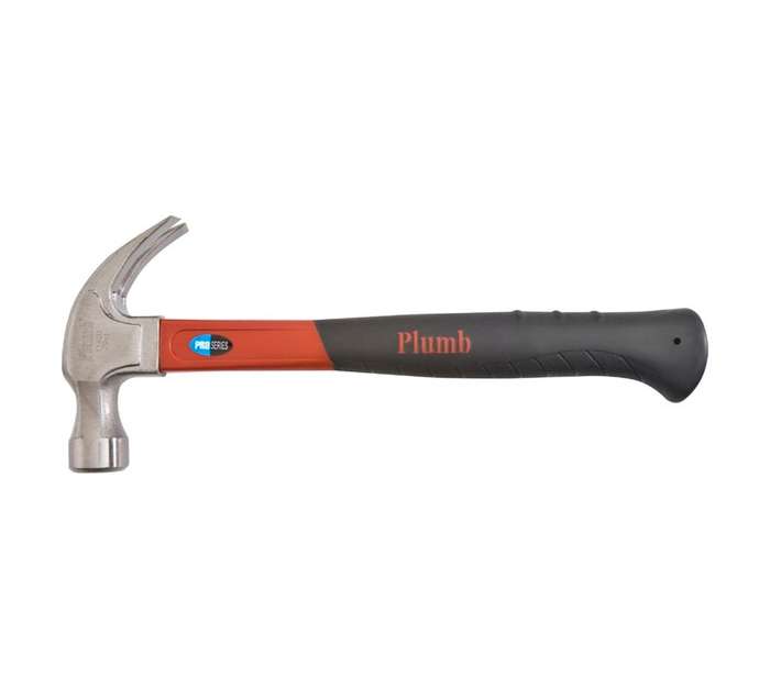 Plumb Pro Curved Claw Hammer - Black/Red