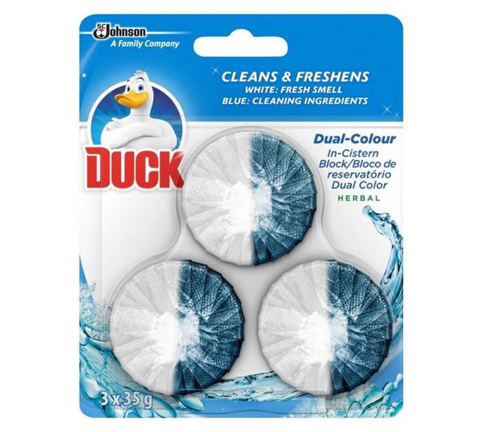 Duck 3 x Dual-Colour In-Cistern Block - Herbal (35g)