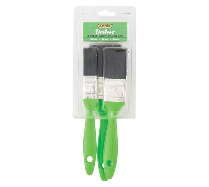 Addis Paint Brush Set - Green (3 piece)