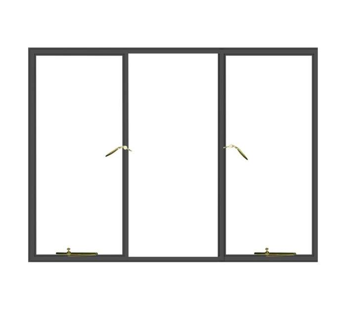 Five Point Steel ND4 Steel Window Frame - Grey Oxide (1511 x 1245mm)