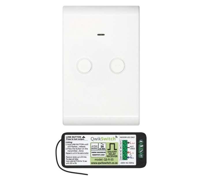 QwikSwitch Starter Pack 2 Button Tx and Relay Multi