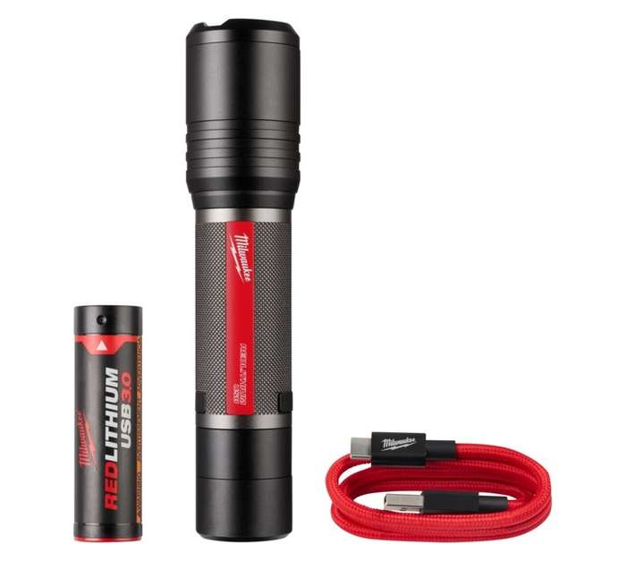 Milwaukee L4 FL2000-301 Rechargeable Flashlight - Black