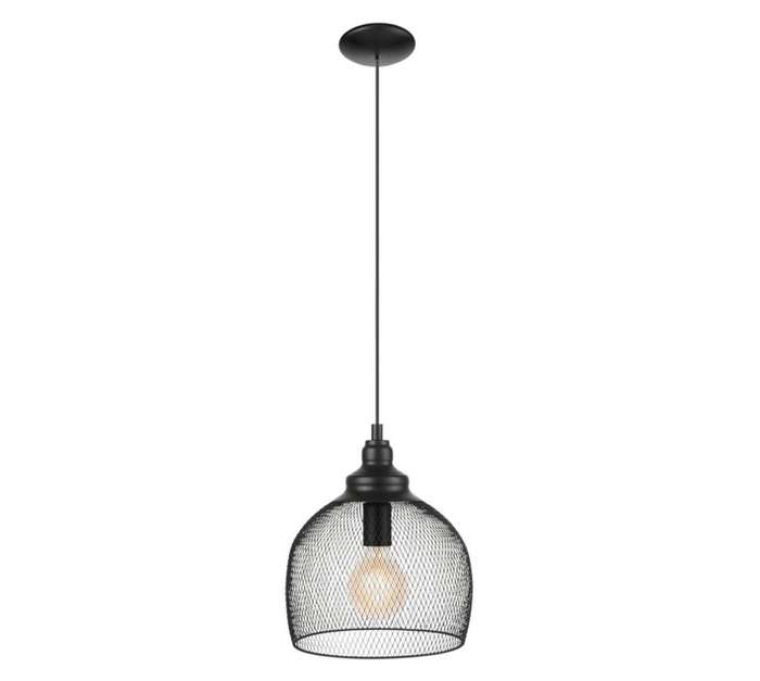 Eglo P1015B 1 Light Straiton Pendant - Black