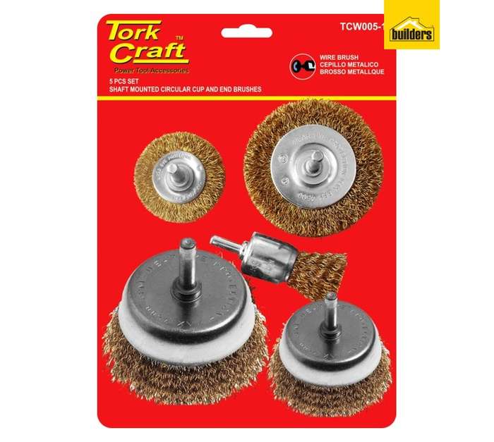 Tork Craft 5 x Wire Brush Set IRE BRUSH SET 5PCE