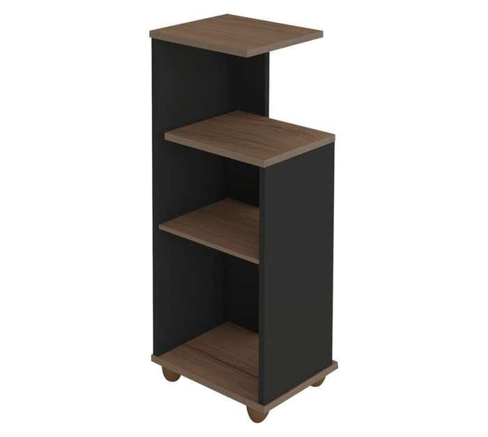 Click Furniture Bis End Side Table - Walnut Black (250 x 330 x 785mm)
