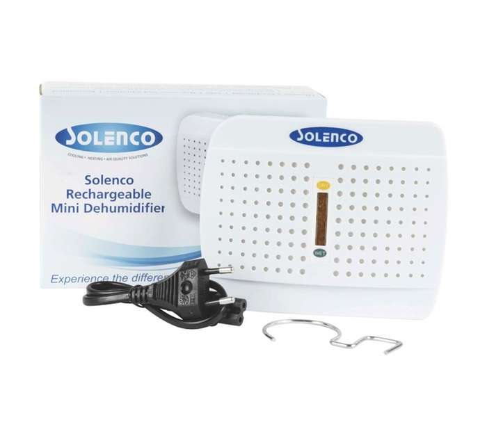 Solenco Mini Wireless Cupboard Dehumidifier - White