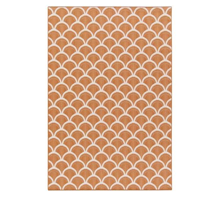 Stefano and Co Shells Reduce Rug - Terracotta/Cream (1500 x 800mm)