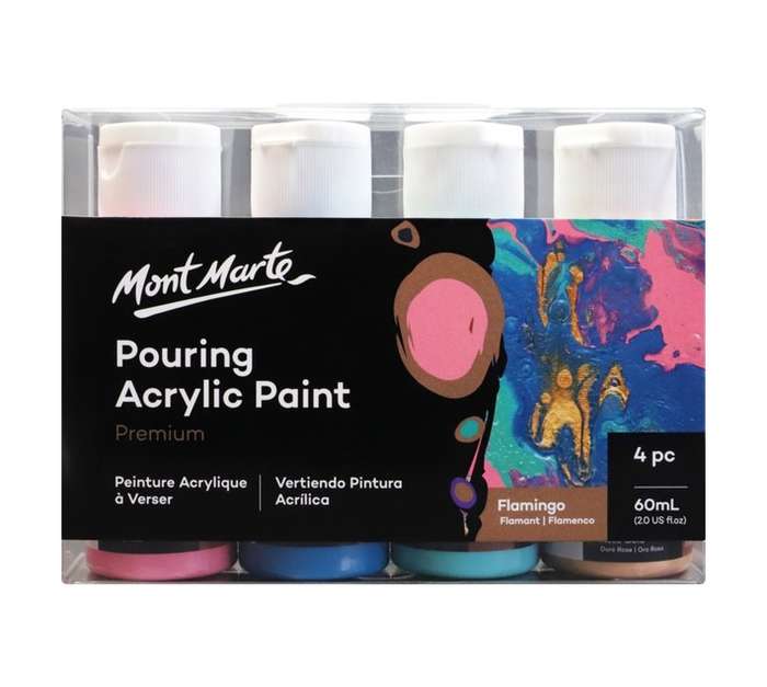 Mont Marte 4 Piece Flamingo Acrylic Paint Set - Assorted (60ml)