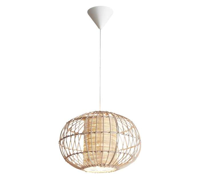 Bright Star Lighting Woven Eclipse Pendant - Natural (11W)