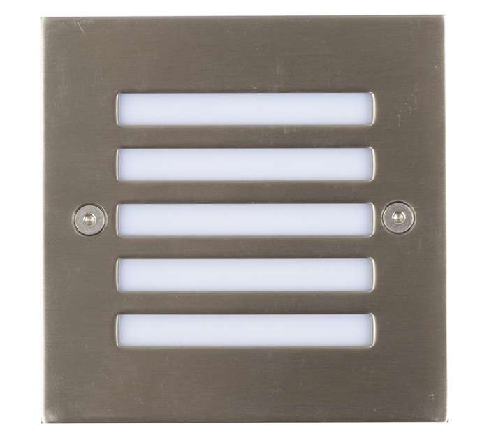 Radiant Grid Recess Plain Foot Light - Silver (2.85W)