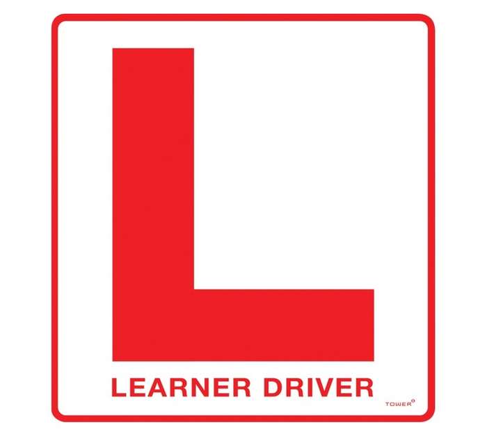 Tower Learner Driver Sign - Red/White