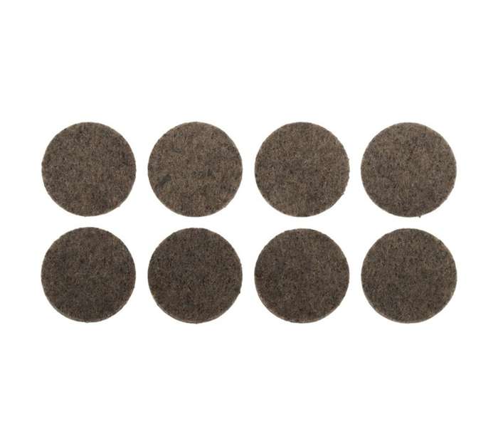 Safe Top Adhesive Felt Pads Round - Brown (26mm x 8 Pads)