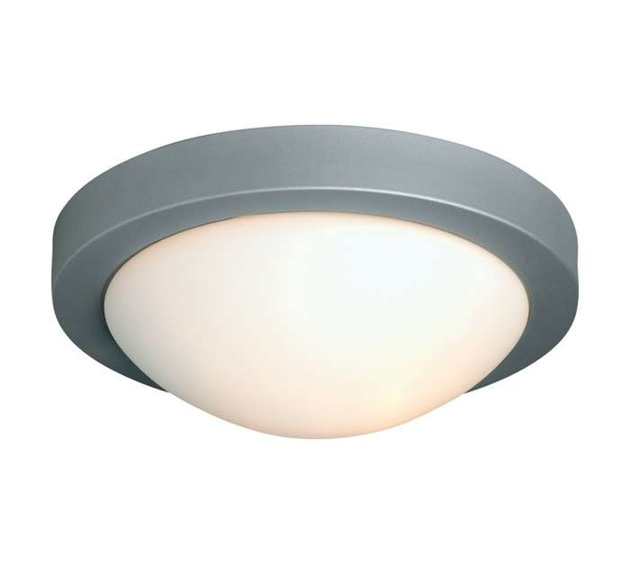Radiant Flat Ceiling Light - Satin Silver (280mm)