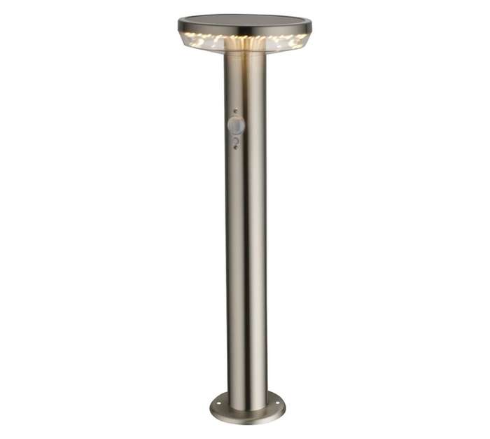 Solar Flair Bollard Spike Light with Sensor - Chrome (500mm)