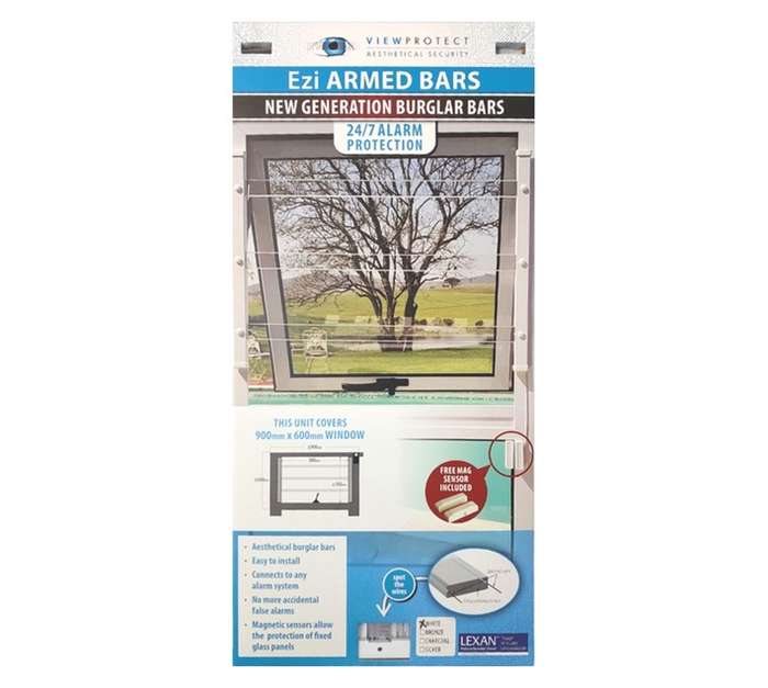 ViewProtect Ezi Armed Bars - White (900 x 600mm)