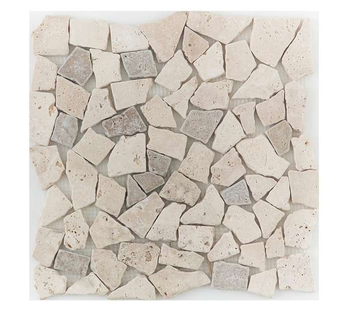 Fired Earth Travertine Pebble 2 Clear (305 x 305mm)