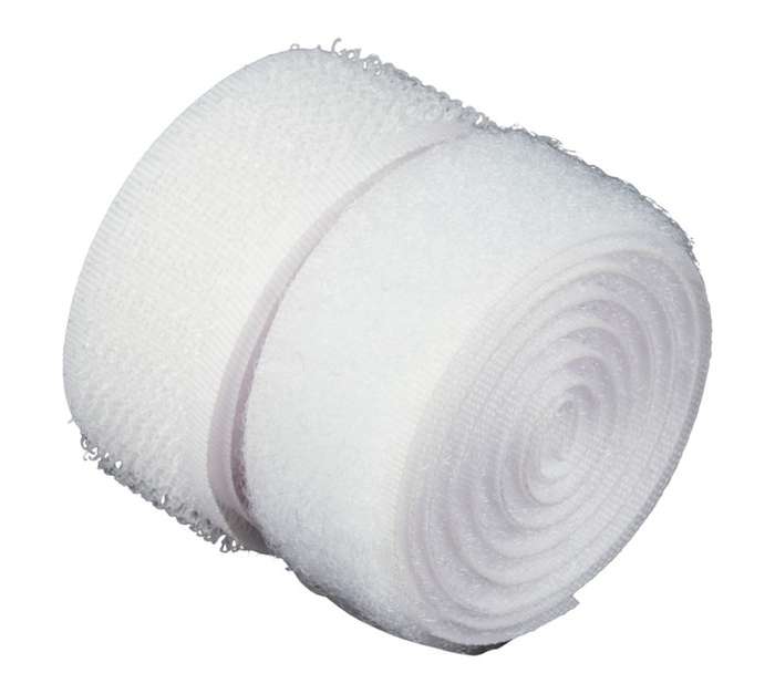Bidvest Buffalo Tapes Stitch On Hook and Loop - White (1000 x 20 x 54mm)