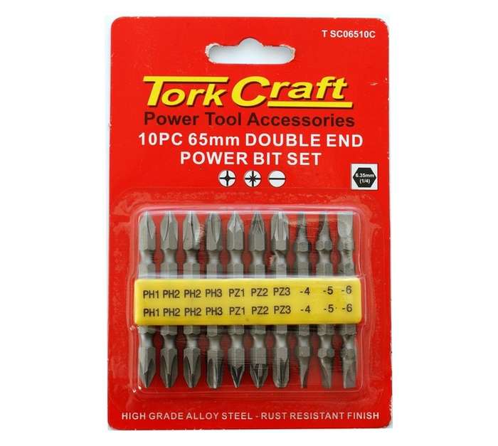 Tork Craft T SC06510C 10 x Double End Screwdriver Bits