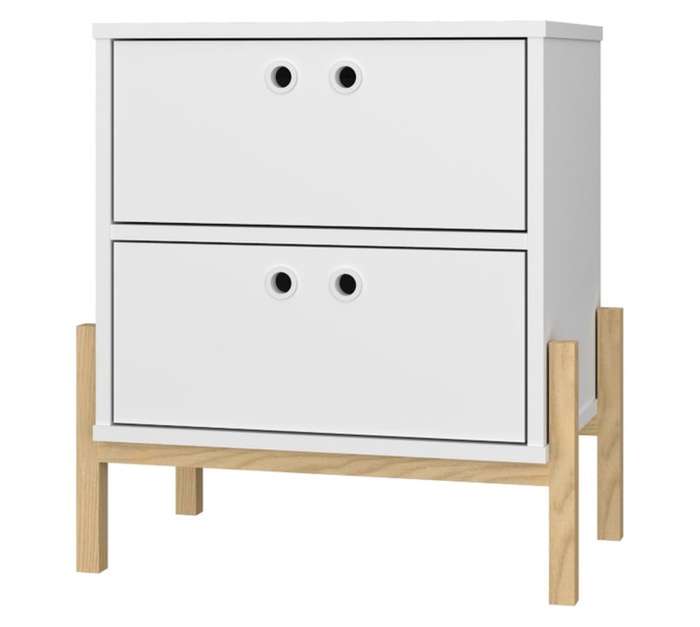 Lotus Night Stand Feet - White/Pine