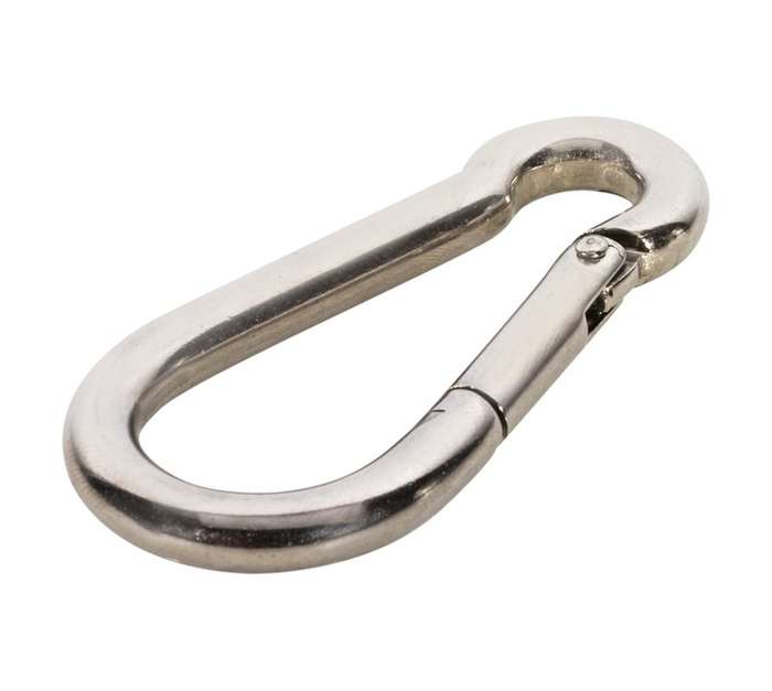 Active Hardware 4 x Spring Hooks - Silver (65 x 30 x 6mm)