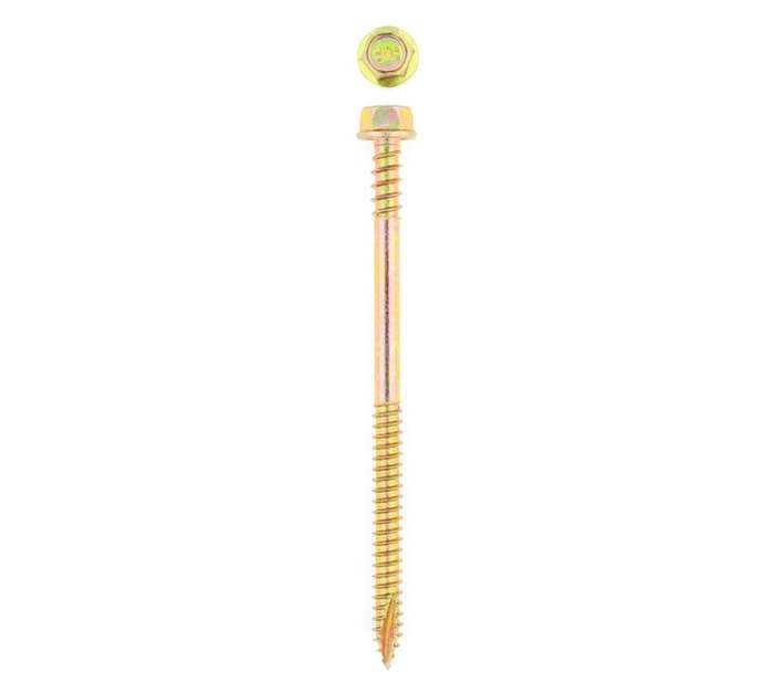 Eureka 15 x Pasivated Type 17 Tek Wood Screw - Yellow (5.5 x 90 x 5.5mm)