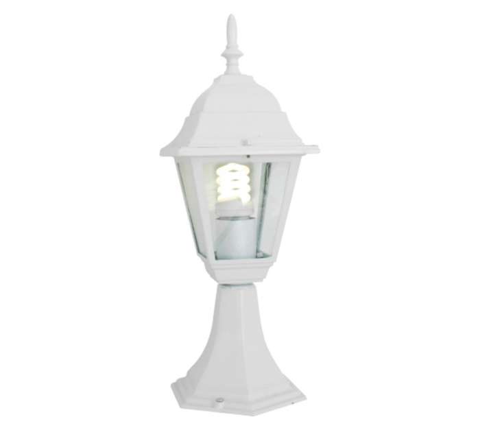 Eurolux 4 Panel Pedestal Lantern - White (60W)