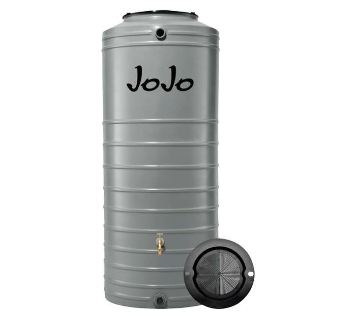 JoJo Slimline Water Tank - Cloudy Grey (750L)