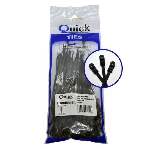 Quick Ties Multi Design Cable Ties (3.6 x 150mm)
