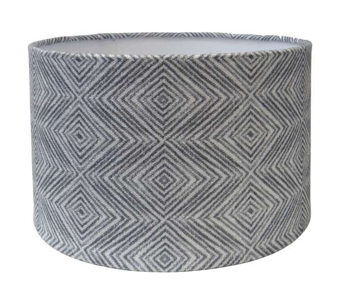 Design House Geo Print Drum Lamp Shade - Green (260mm)