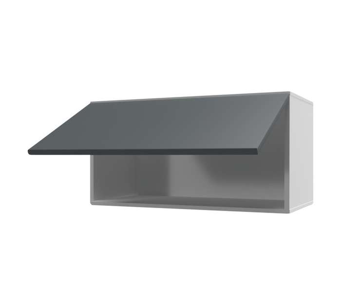 Home and Kitchen Gloss Top Extractor Fan Cabinet Unit - Storm Grey (600 x 300 x 360mm)