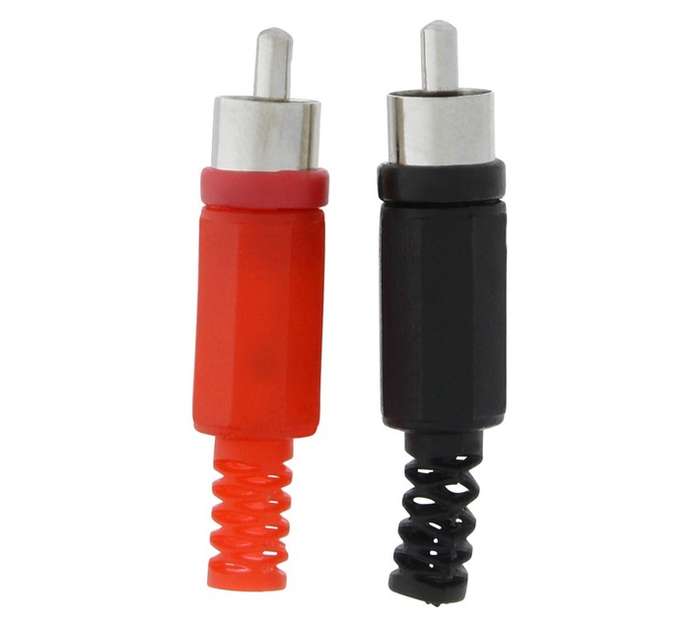Comptronics RCA Plug Connectors - Red/Black