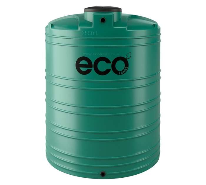 Eco Tanks Vertical Water Tank - Green (2550L)