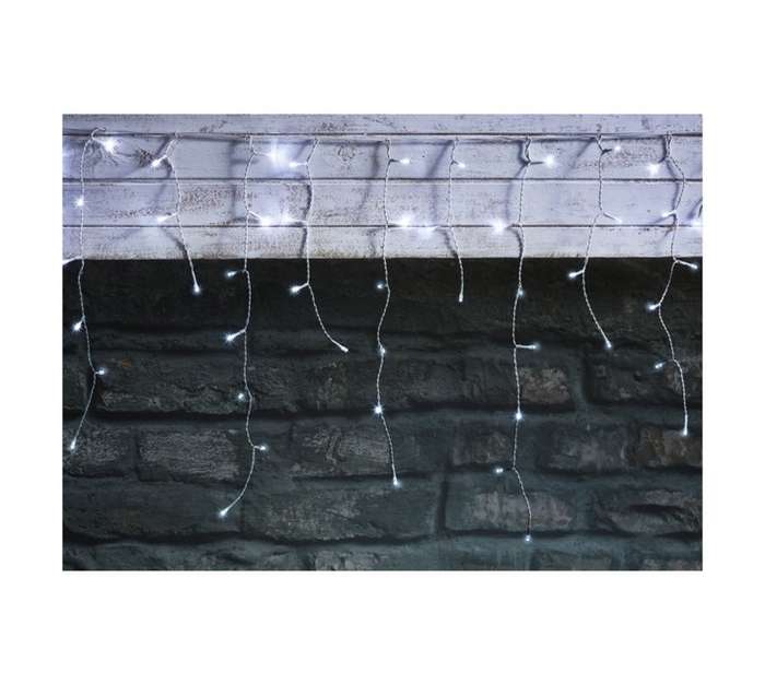Snowing Icicle 480 Light LED String Lights - White