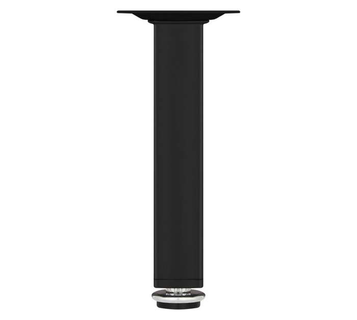 Home and Kitchen Square Adjustable Leg - Matt Black (150 x 25mm)