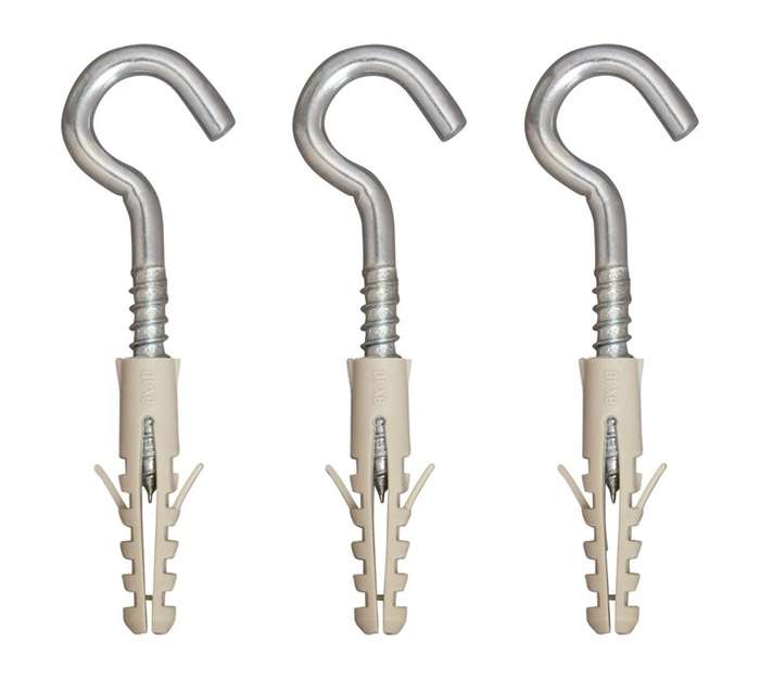 IKA Hook Screw 6mm and Nylon Plug TP (3 Pack)